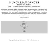 Hungarian Dances Orchestra sheet music cover
